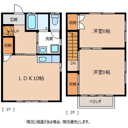 熊谷南コーポの物件間取画像